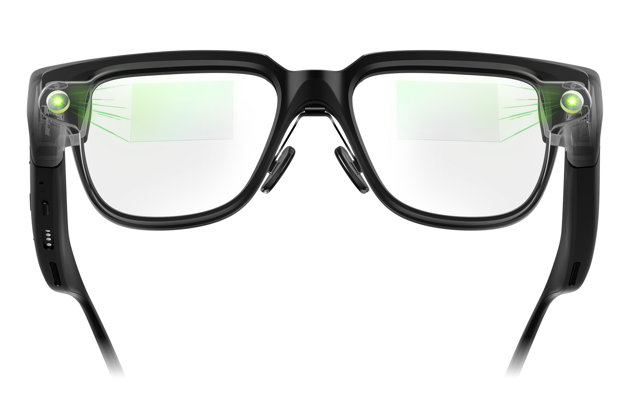 What are some wireless glasses that show captions or text in front of my eyes?