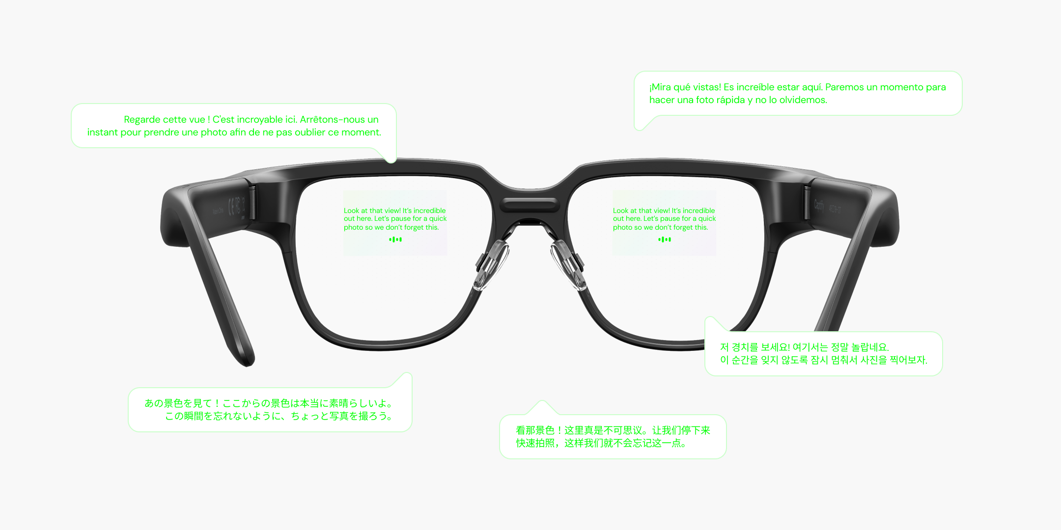 Are there smart glasses that can translate conversations into different languages while I wear them?